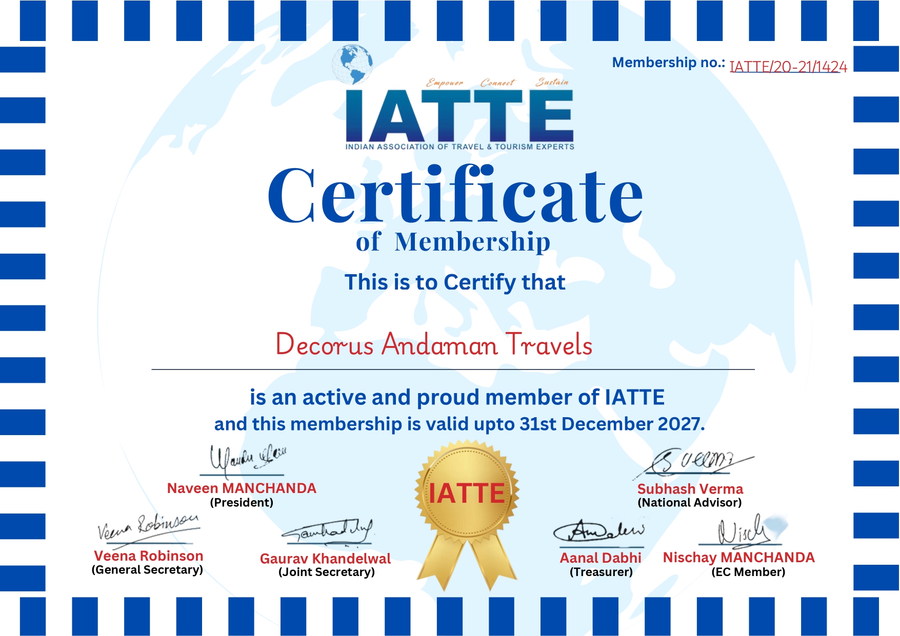 IATTE Certificate